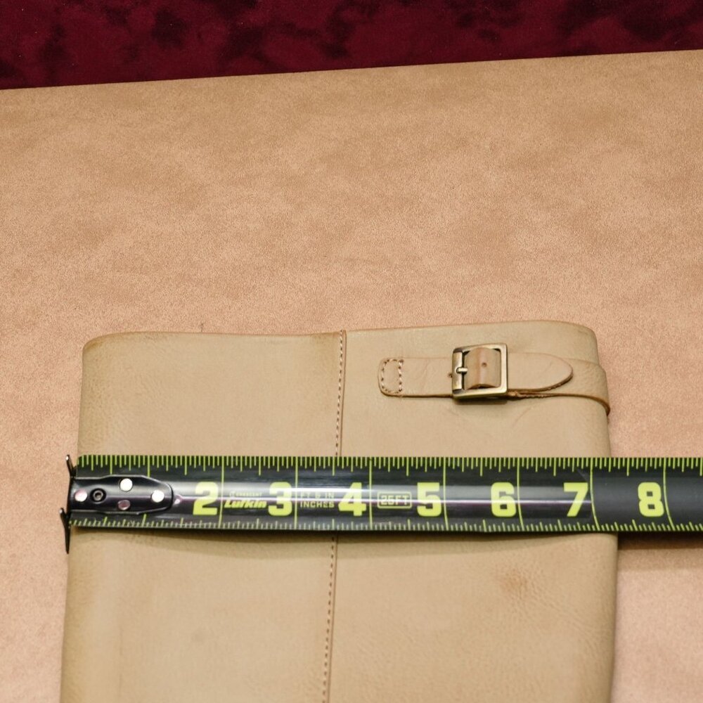 Korks Wmn Karelyn Distress Cream Wide Calf Faux Leather Block Heel Boots 6.5 - Picture 6 of 8